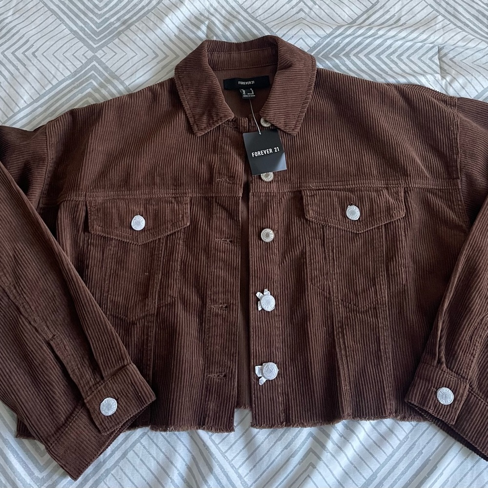 Brown Cropped Jean Jacket